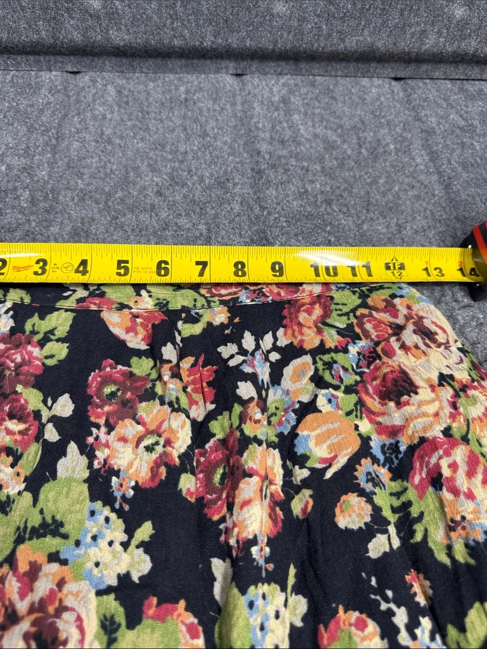 Denim & Supply Ralph Lauren Black Floral Circle Skirt - Picture 4 of 6